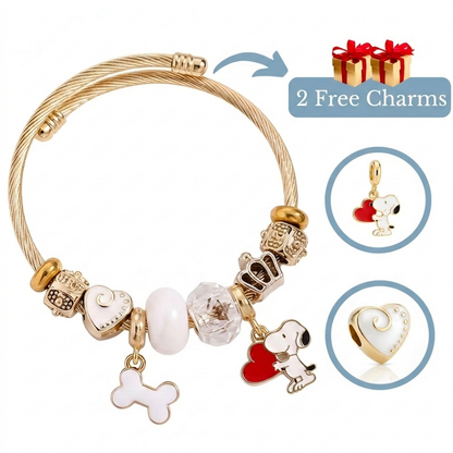 Snoopy Heartbeat Charm Bracelet