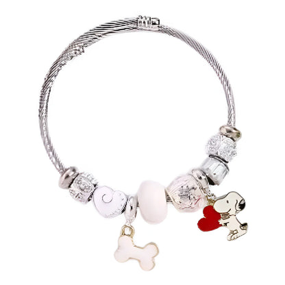 Snoopy Heartbeat Charm Bracelet