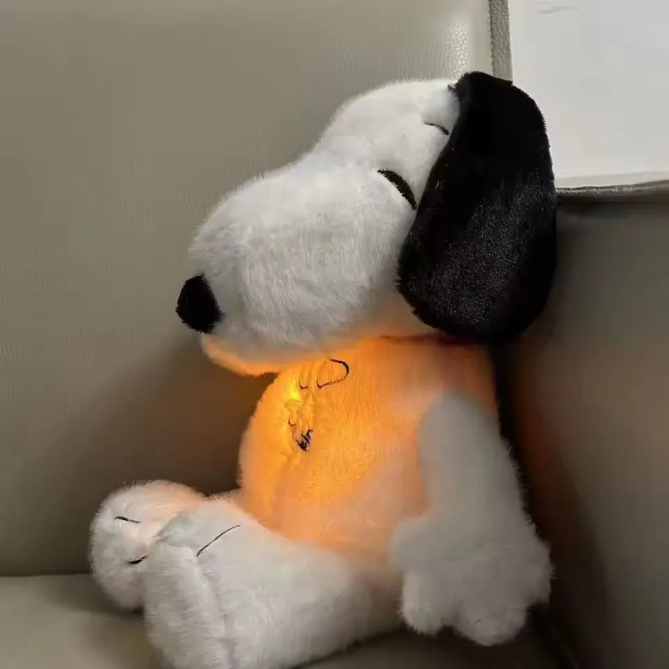 Snoopy Breathing Plush Dog: Soothing Music, Gentle Light, Sleep Aid Toy